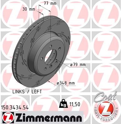 ZIMMERMANN Bremžu diski 150.3434.54