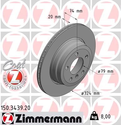 ZIMMERMANN Тормозной диск 150.3439.20