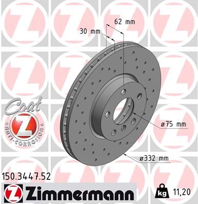 ZIMMERMANN Тормозной диск 150.3447.52