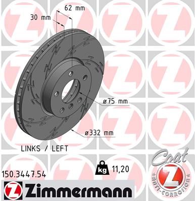 ZIMMERMANN Тормозной диск 150.3447.54