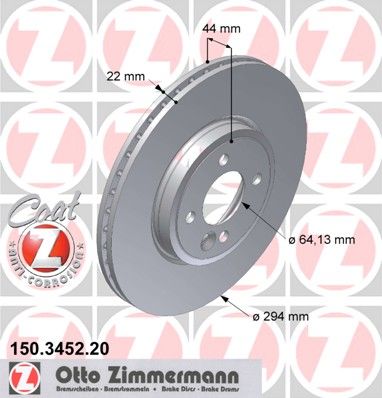 ZIMMERMANN Тормозной диск 150.3452.20