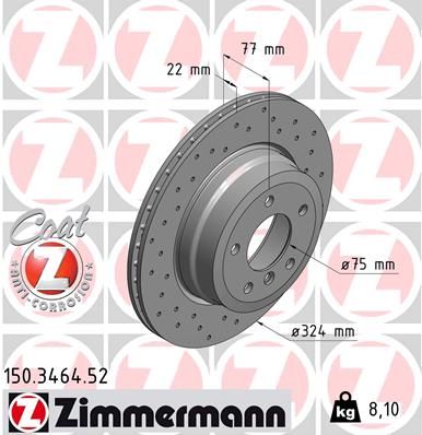 ZIMMERMANN Bremžu diski 150.3464.52