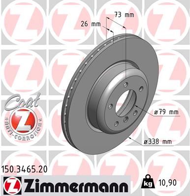 ZIMMERMANN Bremžu diski 150.3465.20