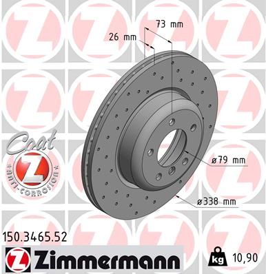 ZIMMERMANN Тормозной диск 150.3465.52