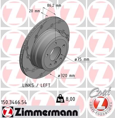 ZIMMERMANN Bremžu diski 150.3466.54