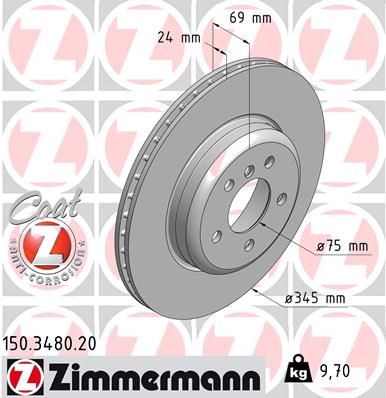 ZIMMERMANN Тормозной диск 150.3480.20