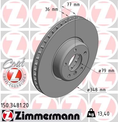 ZIMMERMANN Bremžu diski 150.3481.20