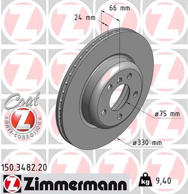 ZIMMERMANN Тормозной диск 150.3482.20