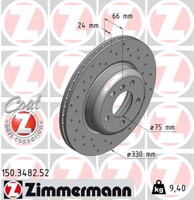 ZIMMERMANN Bremžu diski 150.3482.52