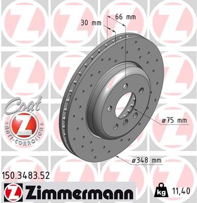 ZIMMERMANN Bremžu diski 150.3483.52