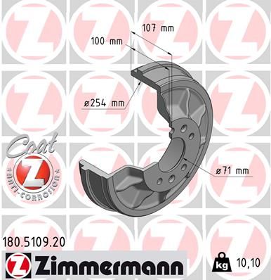 ZIMMERMANN Bremžu trumulis 180.5109.20