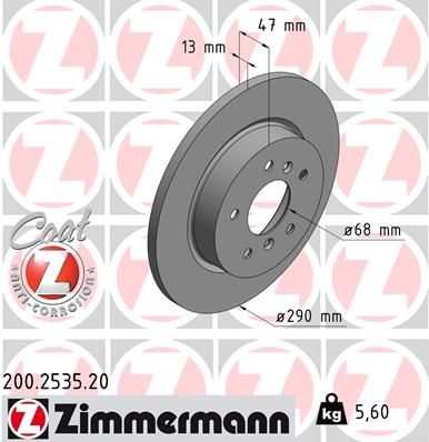ZIMMERMANN Bremžu diski 200.2535.20