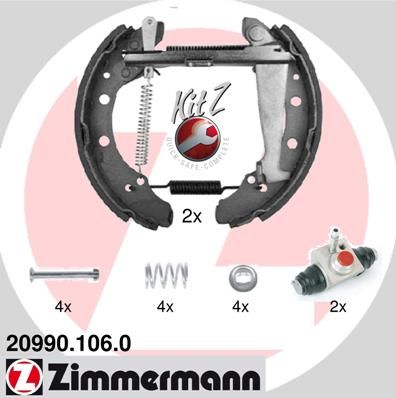 ZIMMERMANN Комплект тормозных колодок 20990.106.0