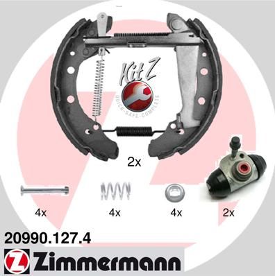 ZIMMERMANN Bremžu loku komplekts 20990.127.4