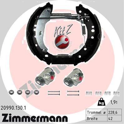 ZIMMERMANN Bremžu loku komplekts 20990.130.1