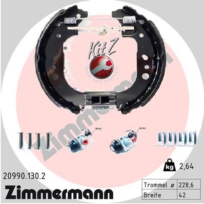 ZIMMERMANN Bremžu loku komplekts 20990.130.2