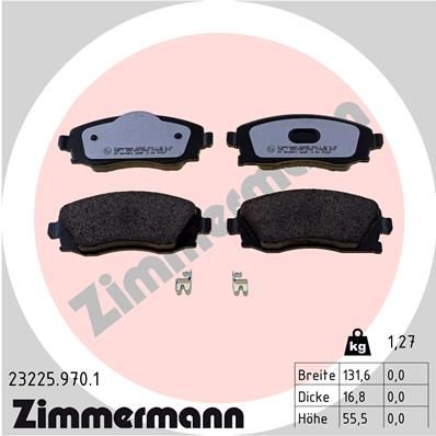 ZIMMERMANN Bremžu uzliku kompl., Disku bremzes 23225.970.1