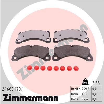 ZIMMERMANN Комплект тормозных колодок, дисковый тормоз 24685.170.1
