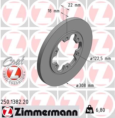 ZIMMERMANN Bremžu diski 250.1382.20