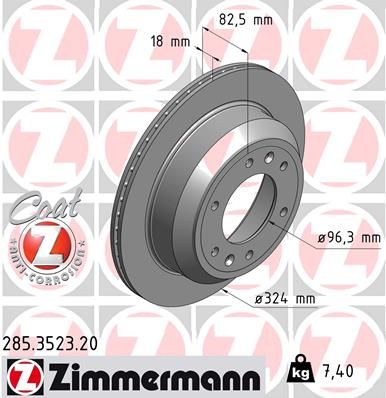 ZIMMERMANN Тормозной диск 285.3523.20