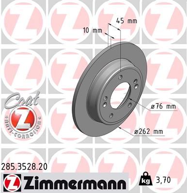 ZIMMERMANN Тормозной диск 285.3528.20