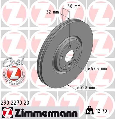 ZIMMERMANN Bremžu diski 290.2270.20