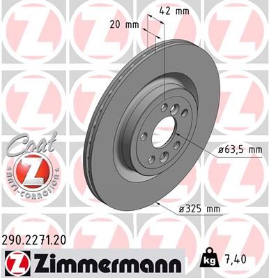ZIMMERMANN Bremžu diski 290.2271.20