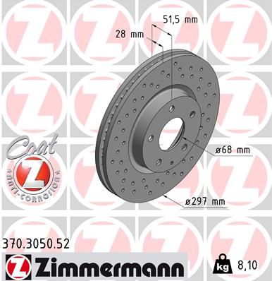 ZIMMERMANN Тормозной диск 370.3050.52