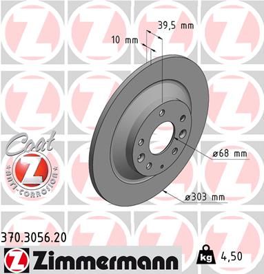 ZIMMERMANN Тормозной диск 370.3056.20