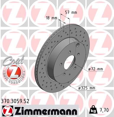 ZIMMERMANN Bremžu diski 370.3059.52