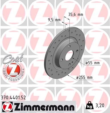 ZIMMERMANN Bremžu diski 370.4401.52