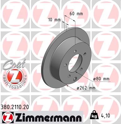 ZIMMERMANN Тормозной диск 380.2110.20