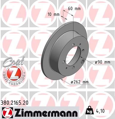 ZIMMERMANN Тормозной диск 380.2165.20