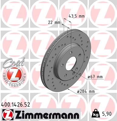 ZIMMERMANN Bremžu diski 400.1426.52