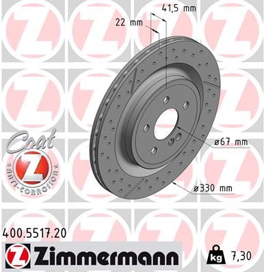 ZIMMERMANN Тормозной диск 400.5517.20