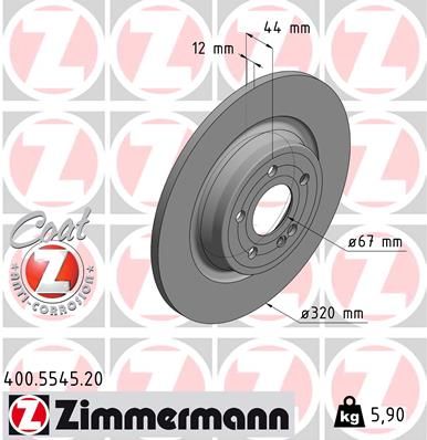 ZIMMERMANN Bremžu diski 400.5545.20