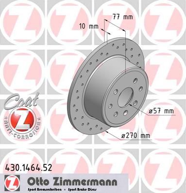 ZIMMERMANN Bremžu diski 430.1464.52