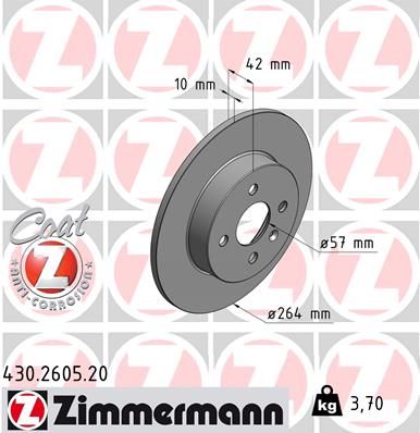 ZIMMERMANN Тормозной диск 430.2605.20
