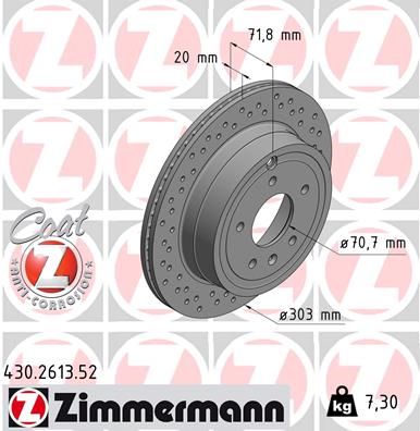 ZIMMERMANN Тормозной диск 430.2613.52