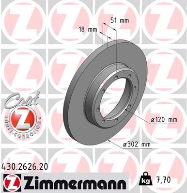 ZIMMERMANN Тормозной диск 430.2626.20