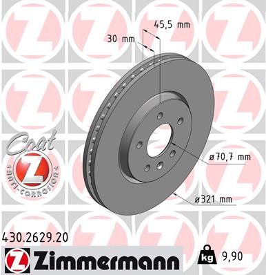 ZIMMERMANN Тормозной диск 430.2629.20