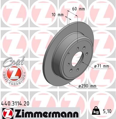 ZIMMERMANN Тормозной диск 440.3114.20