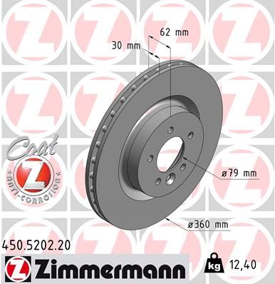 ZIMMERMANN Bremžu diski 450.5202.20