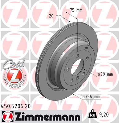 ZIMMERMANN Тормозной диск 450.5206.20
