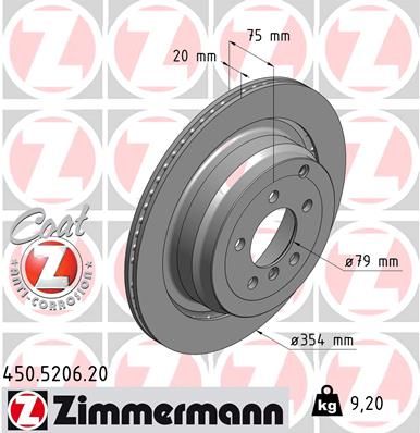 ZIMMERMANN Bremžu diski 450.5206.20