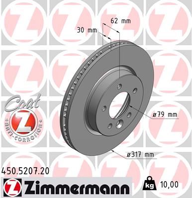 ZIMMERMANN Тормозной диск 450.5207.20