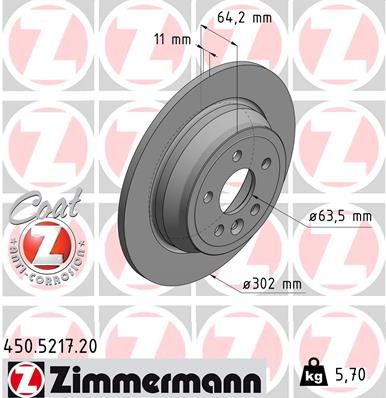 ZIMMERMANN Тормозной диск 450.5217.20