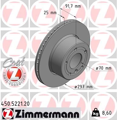 ZIMMERMANN Тормозной диск 450.5221.20