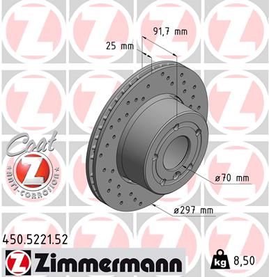 ZIMMERMANN Тормозной диск 450.5221.52
