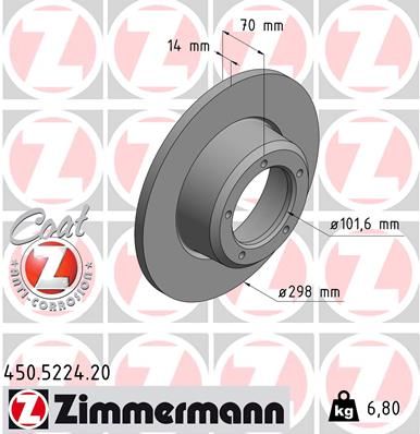 ZIMMERMANN Тормозной диск 450.5224.20